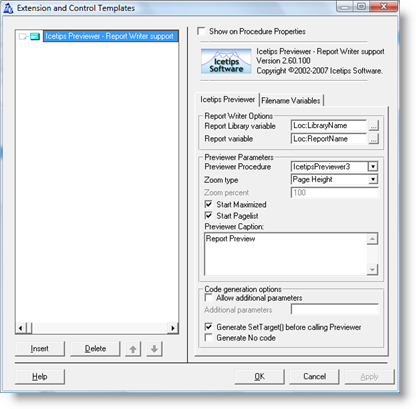 Report Writer extension - Calling previewer Report Writer extension - Calling previewer