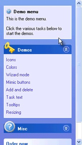 Taskpanel with scrollbar