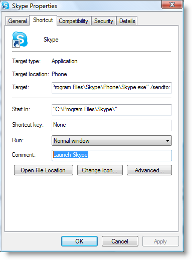 Explorer_Link_Properties