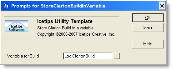 StoreClarionBuildInVariable